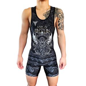Singlet de lutte personnalisé pour hommes, sans bretelles, fermeture à pression, spandex polyester, haute qualité, ajustement confortable, modèle pakistanais - Product Image 2
