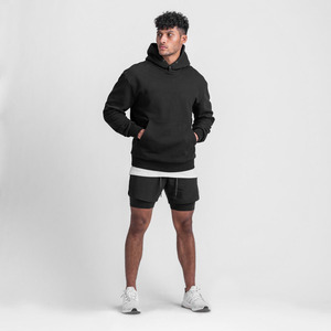 <span class=keywords><strong>Felpa</strong></span> americana <span class=keywords><strong>con</strong></span> cappuccio foderata in <span class=keywords><strong>pile</strong></span> giacca ampia sportiva autunno inverno grande tinta unita per Fitness a tracolla - Product Image 4