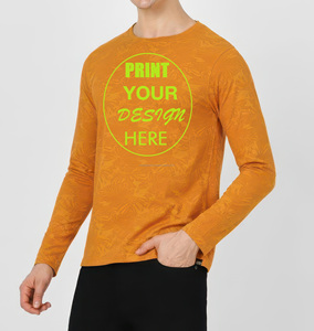 Camiseta Casual de Manga Larga para Hombre, 100% Algodón de Alta Calidad, Cuello Redondo, Transpirable, de Secado Rápido, Diseño Personalizable, Tela No Tejida - Product Image 1