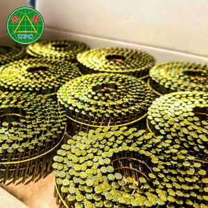 2.2x45 mm Coil <b>Nails</b> With Smooth Shank, Yellow Coating & Checkered Head Special Promotion Wholesale Price From Vietnam Factory - Product Image 6