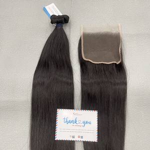 Venta al por mayor de alta calidad 100% Virgen Remy extensiones de cabello crudo vietnamita natural sedoso cabello liso - Product Image 2