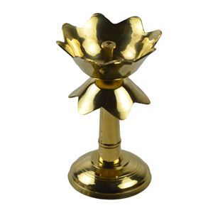 Diya-aceite de decoración para el hogar, diseño estándar de Metal de latón y acabado brillante pulido, regalo de Diwali - Product Image 6