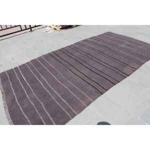 พรมวินเทจขนาดใหญ่ 5.7x11.2 ฟุต (173x340 ซม.) สีน้ำตาลลายต้นไม้และพืชแบบตุรกี ทำจากขนสัตว์ - Product Image 3