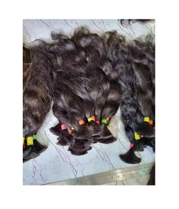 Extensiones de cabello humano indio virgen rizado Remy de trama Genius de alta calidad, suave, natural y sin enredos - Product Image 1