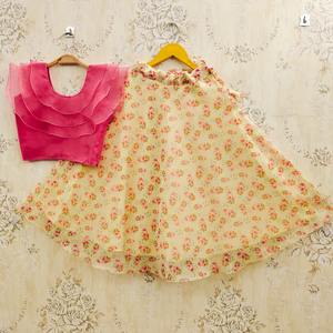 Evergreen Design Organza With Digital Print Kids <b>Lehenga</b> Choli Woman Fashion Manufacturer And Supplier At <b>Cheap</b> Rate - Product Image 5