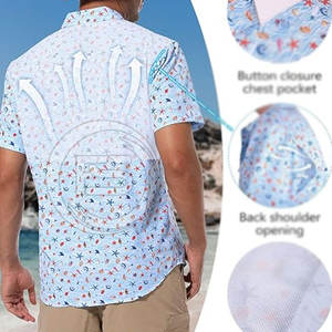 บริการ OEM เสื้อยืดฮาวาย ราคาโรงงาน เสื้อยืดฮาวายแบบใหม่สั่งทำได้ สีต่างๆ เสื้อยืดแห้งเร็ว - Product Image 4