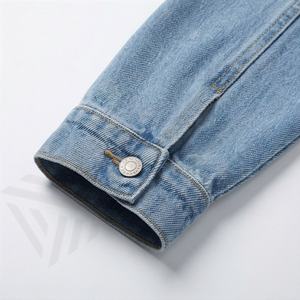 Chaqueta Trucker Vaquera Casual Personalizada para Hombre, Tallas Grandes y Altas, 100% Algodón, Opción de Logotipo Frontal, Chaqueta Transpirable para Invierno - Product Image 6