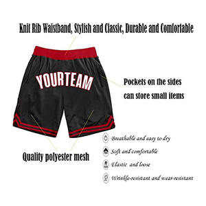 กางเกงขาสั้นกีฬาบาสเก็ตบอลผู้ชายสำหรับฤดูร้อนกางเกงเอวยางยืดระบายอากาศตาข่ายถักปักลายได้ลำลองขนาดใหญ่พิเศษ - Product Image 4