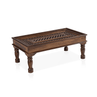 Table basse moderne en bois massif sculpté, design Jali, meubles de salon écologiques