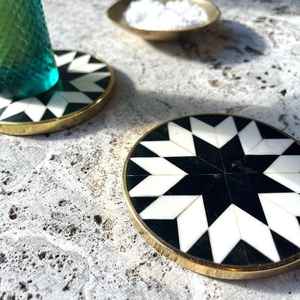 Bone Inlay Classic Eco-Friendly <b>Coaster</b> Latest Design Table Top Accessories Good Quality <b>Tea</b> <b>Coaster</b> Sale Product - Product Image 3