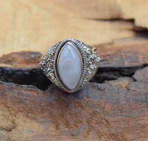 Classical <b>Ring</b> Jewelry For Women Silver Boho Style Jewelry 925 Sterling Silver Moonstone Gemstone Handmade <b>Ring</b> Gift For Wife - Product Image 3