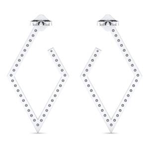 ต่างหูเพชรเลี้ยงในห้องปฏิบัติการ 0.84 กะรัต ชุบทอง 14K เงินแท้ 925 ดีไซน์ REYES สำหรับผู้หญิง ของขวัญสุดหรู เครื่องประดับชั้นดี - Product Image 4