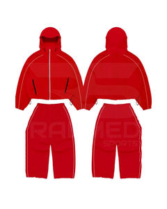 Survêtement de haute qualité 100% nylon, pantalon et veste à capuche, logo personnalisé, imperméable, différentes couleurs, coupe-vent pour hommes - Product Image 6