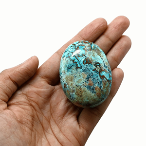 หินคริสโซโคลลาธรรมชาติขัดเงาอัญมณีสำหรับการทำสมาธิบรรเทาความเครียดการรักษาด้วยความรักและพลังงาน - Product Image 4