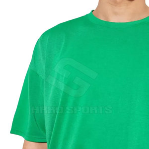 T-shirt d'été pour homme 2023, formel, surdimensionné, motif uni, design et logo personnalisés, écologique, respirant - Product Image 4