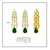Boucles d'oreilles diamants d'Inde 3.58 ct 7.20 GRAM 18K diamant cultivé en laboratoire pour les femmes boucles d'oreilles classiques pour la fête étaient look