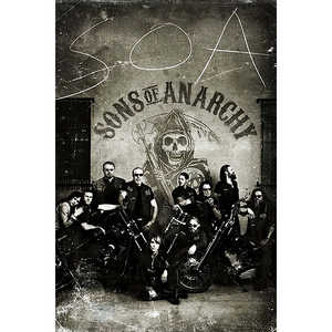 Affiche vintage Sons of Anarchy, matériau toile, techniques d'impression offset et numérique utilisées - Product Image 4