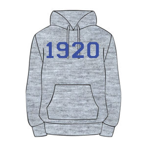 Année de fondation 1920 Zeta Phi Beta gris pull à capuche mélange de coton vêtements de sororité grecque personnalisé brodé Divine Nine HBCU - Product Image 2