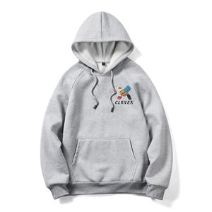 เสื้อมีฮู้ดของผู้ชายผ้าฝ้าย100% ฤดูใบไม้ร่วงฤดูหนาวเสื้อสวมหัวทรงหลวมลำลองโอเวอร์ไซส์พิมพ์ลายฮิปฮอปสีพื้น - Product Image 1