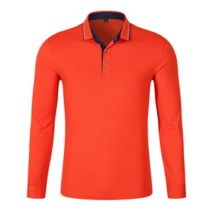 Vente chaude Golf Polos Respirant Ajusté À Manches Longues Pique Polo pour Hommes Polo Tee Shirt 2025 - Product Image 3