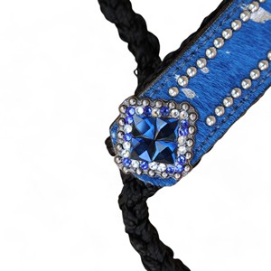 OEM venta calidad Inglés y Occidental caballo equipo ácido lavado trenzado mula cinta Concho decorado Nylon Noseband plomo - Product Image 3