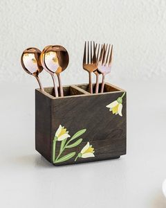 ที่วางช้อนไม้แข็งแรงพิมพ์ลาย สำหรับวางช้อนร้อนขณะคนอาหาร ช้อนไม้ธรรมชาติราคาประหยัด โดย AALIYAN IMPEX - Product Image 1