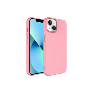 Coque de protection en silicone LSR de qualité supérieure Netzy Light Pink pour iPhone 14 14 Plus 13 13 Pro 13 Max 7 Plus, style Soft Touch-Ins - Product Image 1