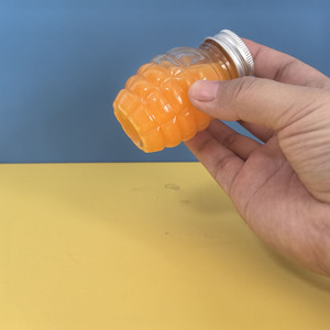 Mini botellas vacías de plástico PET reciclables con forma de piña, botellas de plástico con tapa de rosca para almacenamiento, <span class=keywords><strong>juguetes</strong></span> de jugo, Mini botellas de almacenamiento - Product Image 2