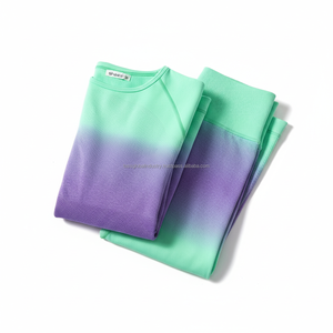 ชุดโยคะผู้หญิงแบบ OEM สั่งทำได้ เสื้อครอปแขนสั้นไร้ตะเข็บ กางเกงเลกกิ้งเอวสูง ชุดออกกำลังกาย 5 ชิ้น สำหรับฟิตเนสและกิจกรรมกีฬา - Product Image 5