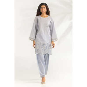 Conjunto Coordinado IPST-77139, Pantalones de Algodón Chifón con Bordado Cambric, Corte Ajustado, Talla Única (XXL/XL/Grande), para Primavera/Verano - Product Image 6