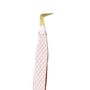 Pinzas profesionales para extensión de pestañas de acero inoxidable de 90 grados, puntas de fibra sólida, precisión duradera, puntas lisas de 10mm de longitud - Product Image 2