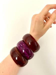 Carline Moda Acero inoxidable Unisex Pulseras de resina epoxi 18K Resina chapada en oro Brazaletes coloridos Joyería para mujeres y hombres - Product Image 6