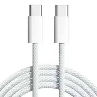 Câble de charge rapide 60W, léger, en nylon tressé, flexible, 5A 6A, cuivre pur, USB Type-C vers Type-C pour iPhone, téléphone portable