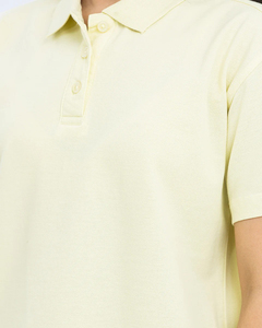 OEM/ODM 100% cotton womens polo shirt 230 GSM comfortable slim fit solid colour Custom embroidered logo polo t-shirt for womens - Product Image 5