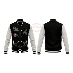 Chaqueta Universitaria Formal OEM de Algodón y Poliéster para Hombre, Corte Regular, Logotipo Impreso, Chaqueta Universitaria Personalizada, Chaqueta Holgada de Invierno para Hombre - Product Image 3