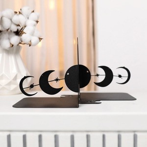 Extremos de libro con tema creativo Moon Black Space, ideal para amantes de la Astronomía, escritorio de oficina, mesa de estudio, biblioteca y Hogar Moderno - Product Image 2