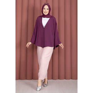 High-Waisted Pink Harem Pants with <b>Elastic</b> <b>Waist</b> and Pockets Breathable Casual Mid-<b>Waist</b> XL <b>Trousers</b> - Product Image 3