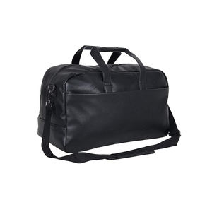 Bolsa de viaje con elegante cremallera de cuero genuino personalizada Vegan PU Leather Weekender Duffel Bag plegable con paneles Casual - Product Image 3