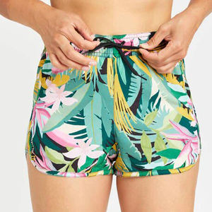 Short de bain athlétique taille haute pour femme Plus XS Yoga Short décontracté respirant jean lavé avec décoration de logo - Product Image 3