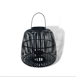 Newest Design Black Bamboo Lantern <b>Candlestick</b> <b>Holder</b> Handmade for Weddings & Home Decor Events-Vecraft VC-83 - Product Image 1