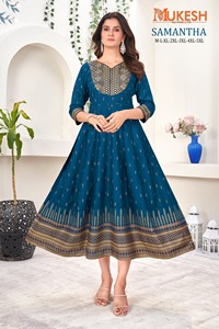 Hermosa tela de rayón puro Anarkali hecha a medida 3/4 mangas estampado Floral Gota encaje trabajo exquisito hasta el suelo bodas 4XL - Product Image 3