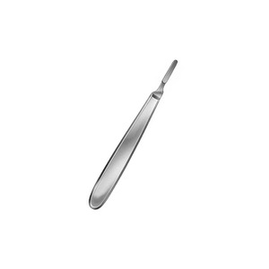 Manche de scalpel chirurgical manuel en acier inoxydable de qualité supérieure, réutilisable, ergonomique, instrument médical pour des procédures de coupe précises - Product Image 3
