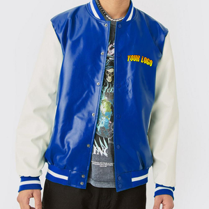 Vestes de baseball en cuir de style varsity en molleton d'hiver à logo personnalisé OEM à la vente chaude pour hommes - Product Image 1