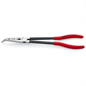 For Knipex <b>Long</b> Reach Needle <b>Nose</b> Pliers Black Atramentized Transverse Profiles with Polished Head Handles 40 Plastic Coated - Product Image 3