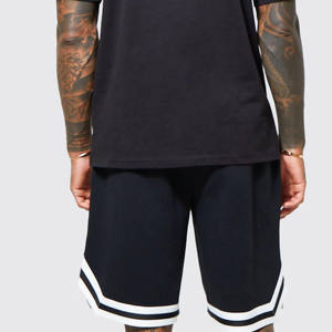 2025 nouveaux hommes personnalisés décontracté été Shorts ensemble goutte épaule Slim Fit couleur unie respirant tissu éponge - Product Image 5