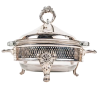 Vente chaude 3.5L/4L Argent Acier Inoxydable Réchaud Réchaud Réchaud Chaffing Dish Buffet Réchaud pour Hôtel Restaurant Chafing Dish