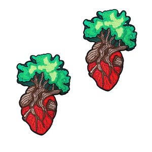 Customized 3D Embroidered Heat Transfer Iron on Embroidery Patches Custom <b>Skull</b> Logo Embroidery Patch for Clothes - Product Image 6