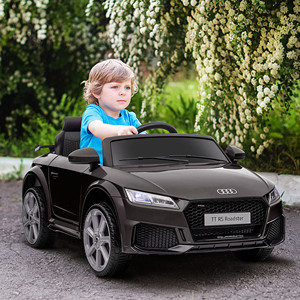 Coche Eléctrico para Niños HOMCOM 3-5 Años AUDI TT con Mando a Distancia, Puertas con Apertura y Faros LED, Negro - Product Image 2