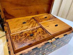 עץ להתאמה אישית מעץ ומתכת בסגנון תעשייתי דמוי מתכת עבור תכשיטי אביזרי משרד זכוכית תכשיטי זכוכית - Product Image 5