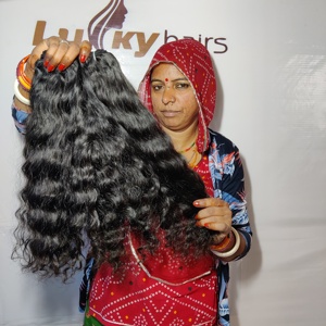 Fabrique des extensions de cheveux humains indiens vierges non traités remy, naturels, alignés sur les cuticules et les tempes. - Product Image 3